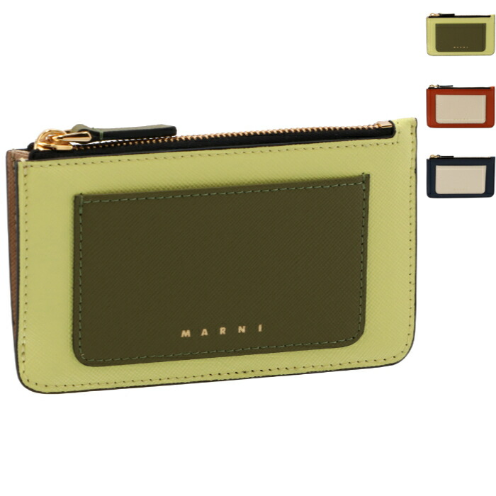 マルニ MARNI 2022年秋冬新作 カード&コインケース ミニ財布 フラグメントケース サフィアーノ PFMO0025U2 LV520