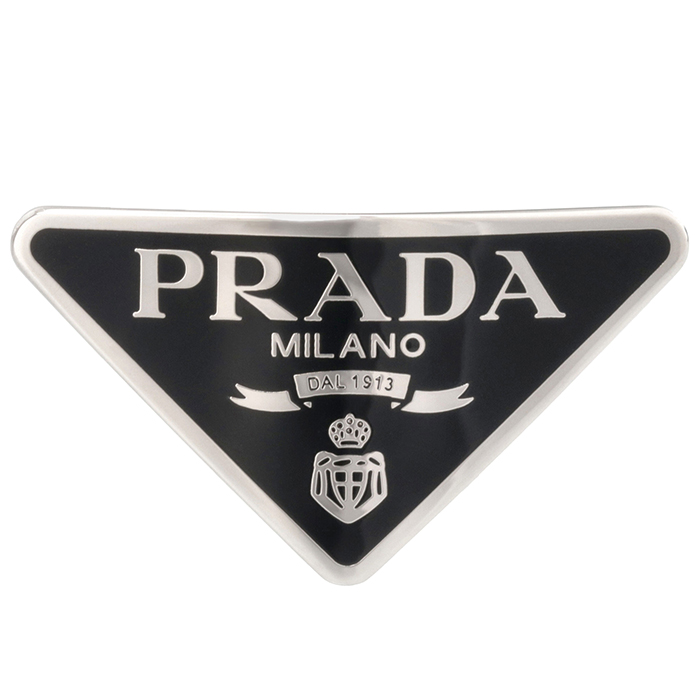 PRADA メタルヘアクリップ トライアングル-