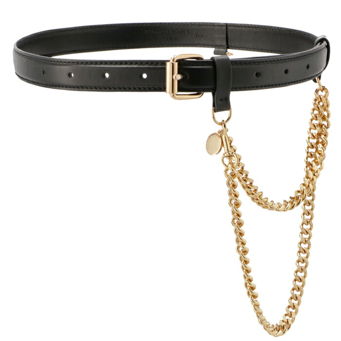 ステラマッカートニー STELLA MCCARTNEY ベルト チェーン フェイクレザー ブラック 7V0014 W70040 1000