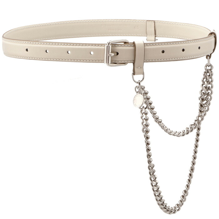 ステラマッカートニー STELLA MCCARTNEY ベルト チェーン フェイクレザー ホワイト系 7V0014 W70040 9000