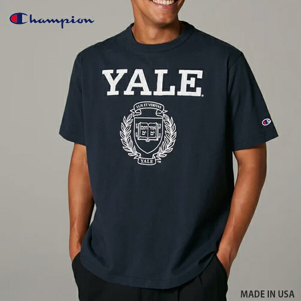 20%OFFクーポン対象 / チャンピオン Champion / ティーテンイレブン ショートスリーブTシャツ / YELE University イェール大学 / MADE IN USA / C5-D306 / 厚手 ヘビーウェイト USA製 半袖 メンズ レディース / 2026春夏 / ネコポス配送｜one&rsquo;s daily life