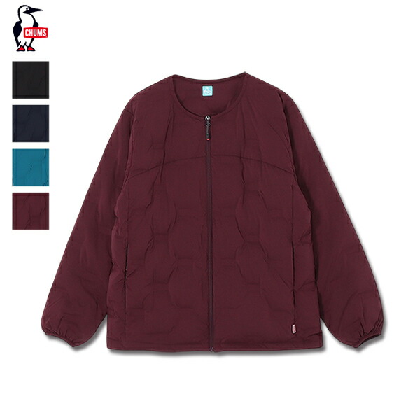 20%OFFクーポン対象 / チャムス CHUMS / Provo Double Weave Light Down Jacket プロボダブルウィーヴライトダウンジャケット / CH04-1484 / ノーカラー / アウター / シンプル / アウトドア / カジュアル / 撥水 / ユニセックス / 2025秋冬