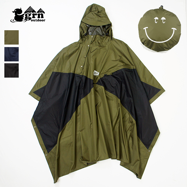 人気メーカー ブランド 15 クーポン対象 Grn Outdoor Hassui Hassui Poncho 撥水はっすいポンチョ Go0219f Grnアウトドア レインポンチョ 撥水加工 年春夏 Gomez Cr