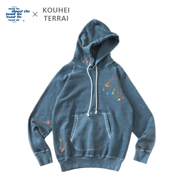 10%OFFクーポン対象 / グッドオン GOOD ON / HANDPRIN PO HOOD SWT ハンドプリントプルオーバーフードスウェット / KTER2604 / KOUHEI TERRAIコラボレーションモデル / パーカー / 長袖 / 日本製 / ユニセックス / 2026春夏