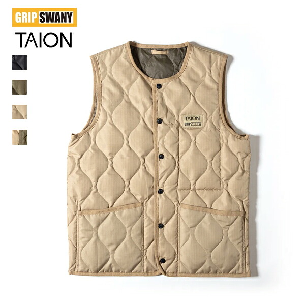10%OFFクーポン対象 / グリップスワニー GRIP SWANY / TAION X GRIP SWANY DOWN VEST / TAION-GRIPSWANY-VT01 / 保温性 / ダウンベスト / リバーシブル / 800フィルパワー / 2025秋冬