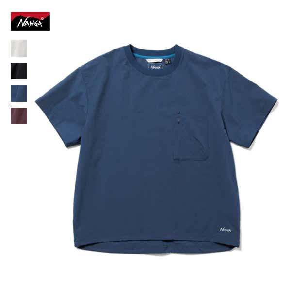 10%OFFクーポン対象 / ナンガ NANGA | DOT AIR COMFY TEE | ドットエア コンフィー ティー | N2500-1J300A | 半袖TEE Tシャツ | 通気性 吸汗速乾性 | ドローコード | ユニセックス | 2025春夏