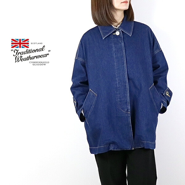 20%OFFクーポン券客体 / Traditional Weatherwear トラディショナルウェザーウェアー / MALTON DENIM マールトン ジーンズ / L261CIFCO0421EJ / ワンウォッシュ / ステンカラー / 落っこちる肩先 / 分かりやすい / レディース / 2026春夏