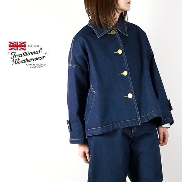 20%OFFクーポン券客体 / Traditional Weatherwear トラディショナルウェザーウェアー / MALTON BUTTON THROUGH SHORT DENIM マールトン 名取り草スルー 遊撃手 ジーンズ / L261CIFCO0540EJ / ワンウォッシュ / ステンカラー / 落っこちる肩先 / レディース / 2026春夏