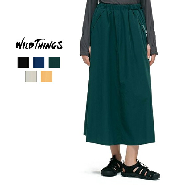 30%OFF / ワイルドシングス WILDTHINGS / ラックススコート LAX SKIRT / WTL25025AD / ロングスコート / 伸縮性 / 分かりやすい / レディース / 2025春夏
