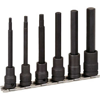 ＴＯＮＥ(トネ) HKH306L ロングヘキサゴンソケットセット 強力タイプホルダー付 6pcs