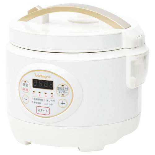 【長期保証付】ビアレグレ VI-RCL3A-WT ホワイト 糖質カット炊飯器 5合|ワンズマート店