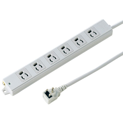 サンワサプライ 工事物件タップ 6個口 上挿し 5m TAP-K6L-5 TAPK6L5