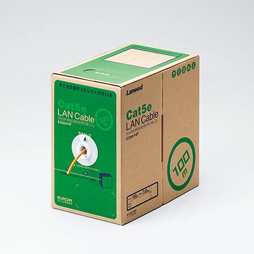 エレコム(ELECOM) LD-CT2/DR100/RS オレンジ EU RoHS指令準拠 LANケーブル Cat5e 単線 100m