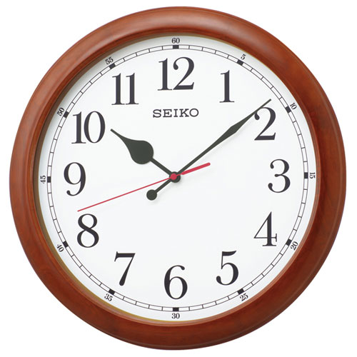 セイコー(SEIKO) KX238B 茶木地 オフィスタイプ 電波掛時計｜ワンズマート店