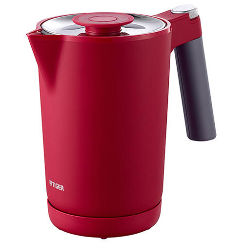 タイガー魔法瓶 TIGER PTQ-A100-RR 1L ルビーレッド 蒸気レス電気ケトル