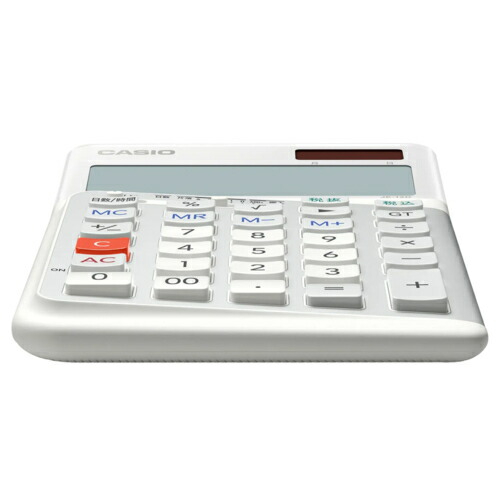 CASIO(カシオ) JE-12D-WE-N ホワイト 人間工学電卓 右手使用向け 12桁