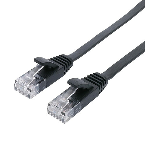 ミヨシ C6A-F30BK ブラック カテゴリー6A 極うすLANケーブル 30m C6AF30BK