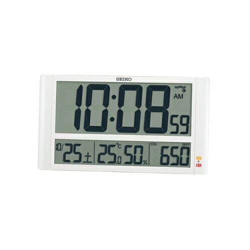セイコー(SEIKO) SQ449W 掛け置兼用 電波掛け時計 CO2センサー搭載｜ワンズマート店