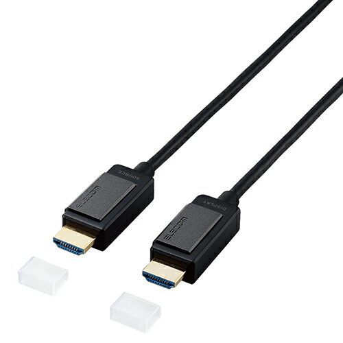 エレコム ELECOM DH-HDLOA20BK ブラック HDMIケーブル 長尺 4K60P 18Gbps 対応 φ4.8mm 20m DHHDLOA20BK