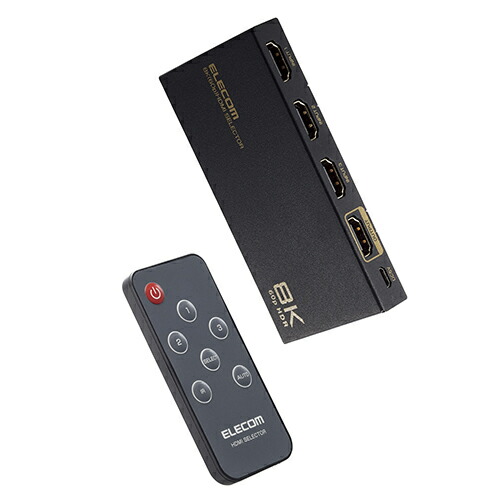 エレコム ELECOM DH-SW8KP31BK 黒いこと HDMI うつり変わり器 3インプット1最終生産物 手動 / 自動小銃 DHSW8KP31BK アクセサリー・部品-スピーカーケーブル-TV・オーディオ・カメラ