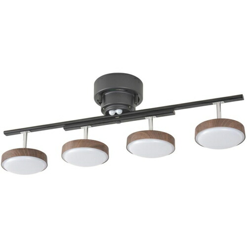 オーム電機(OHM) LT-YLS4RC-K ダークブラウン LED4灯シーリングライト 06-1648