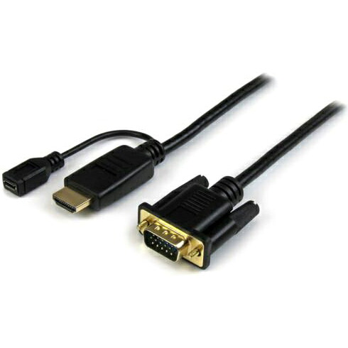 StarTech(スターテック) HD2VGAMM10 ブラック HDMI-VGAアクティブ変換ケーブルアダプタ 3m｜ワンズマート店