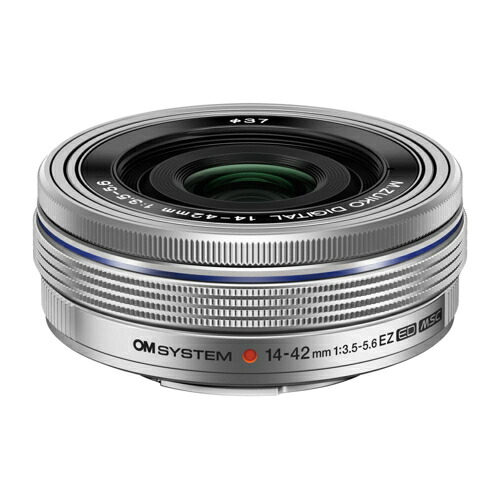OM SYSTEM M.ZUIKO DIGITAL ED 14-42mm F3.5-5.6 EZ SLV シルバー マイクロフォーサーズマウント ズームレンズ