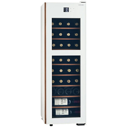 【標準設置料金込】【長期保証付】さくら製作所 GX38DM525-RH-W ホワイト コンパクトセラー 104L 右開き 氷温M5 FULL COVER CELLAR 冷気強制循環式｜ワンズマート店