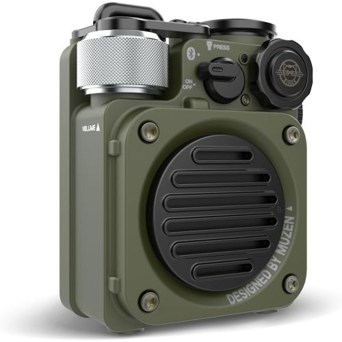 【長期保証付】MUZEN(ミューゼン) MW-PVXI2-JG ジャングルグリーン Wild Mini 第2世代 Bluetooth スピーカー ミリタリースタイル 屋外用のフラッシュライトを装備｜ワンズマート店 10,606円