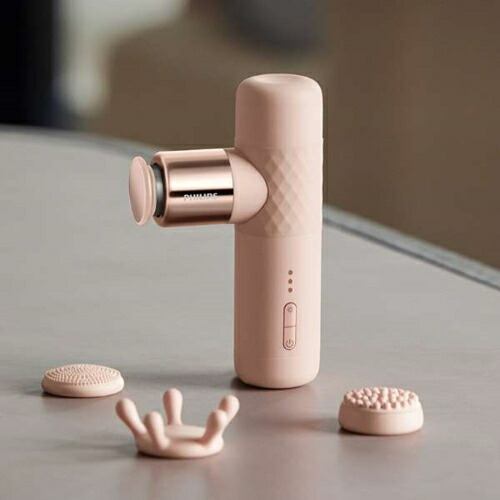 フィリップス(PHILIPS) PPM7302PK ピンク ミニ筋膜リリースガン マッサージガン ハンディガン 小型 コンパクト マッサージ機 売れ筋 軽量 温感機能|ワンズマート店