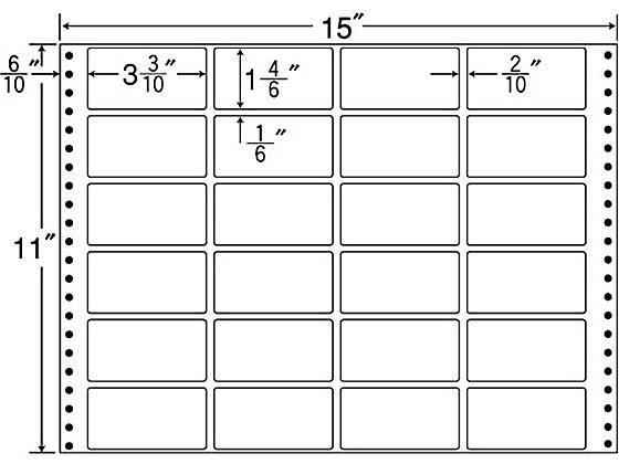 ナナクリエイト 連続ラベルナナフォーム 15&times;11インチ 24面 500折[代引不可]｜ワンズマート店