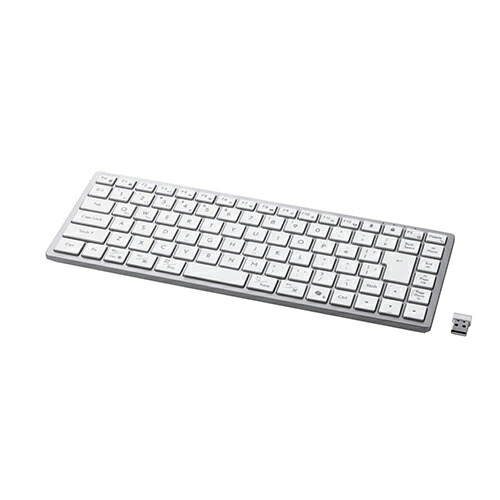 エレコム(ELECOM) TK-PN1075MPWH ホワイト テンキーレス ﾜｲﾔﾚｽｷｰﾎﾞｰﾄﾞ Bluetooth & 無線2.4GHz両対応 日本語配列 超薄型 充電式 Precisionist