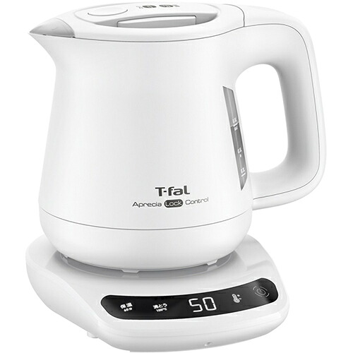 【長期保証付】ティファール(T-fal) KO8601J0 ホワイト アプレシアロックコントロール 電気ケトル 0.8L