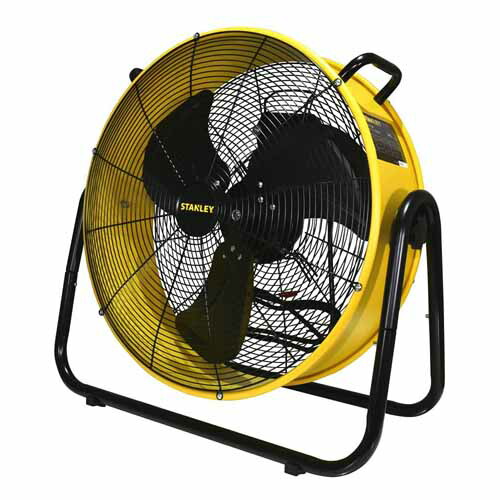 スタンレー ドラム式工業扇 イエロー 50cm 開放式モーター SLF005018 スタンレー ドラム式工業扇 イエロー