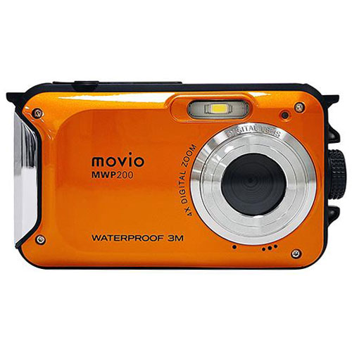 『取寄品』ナガオカ movio コンパクトデジタルカメラ 500万画素 防水 (IPX8) オレンジ MWP200 デジカメ カメラ 動画 シュノーケリング『送料無料(一部地域除く)』|よろずやマルシェ