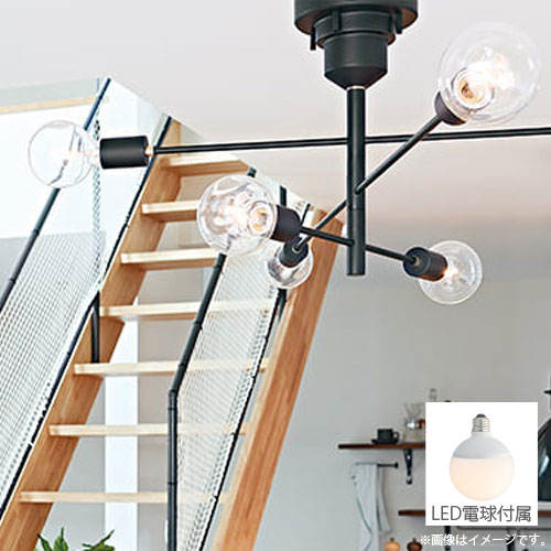 『ポイント10倍』『取寄品』インターフォルム 天井照明 Astre アストル シーリングライト 6灯 LED電球付 LT-2678 多灯 リビング 寝室 おしゃれ『送料無料（一部地域除く）』