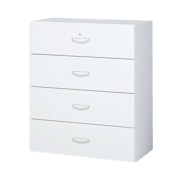 『当店人気商品』 4段ラテラルキャビネット(W900×D450×H1050mm) RW45-410D『代引不可』『送料無料（一部地域除く）』