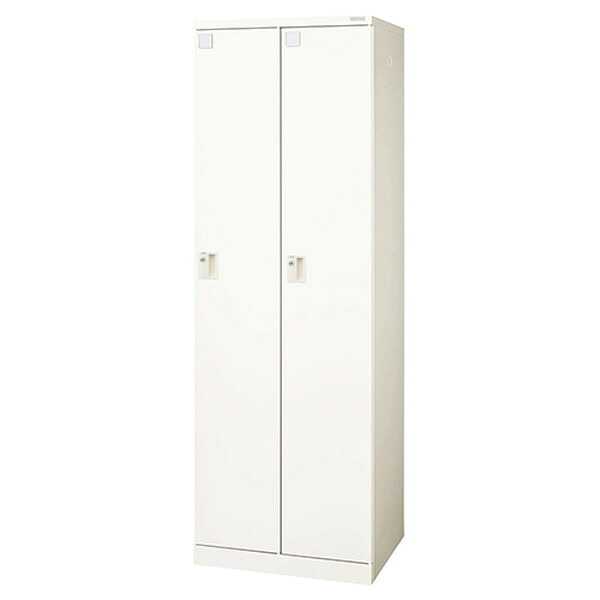 ライオン事務器 ロッカー Locana(ロカーナ) 2人用 内筒交換錠 W600&times;D515&times;H1790mm ホワイト LOC-C21-02WK 『代引不可』 『送料無料（一部地域除く）』｜よろずやマルシェ