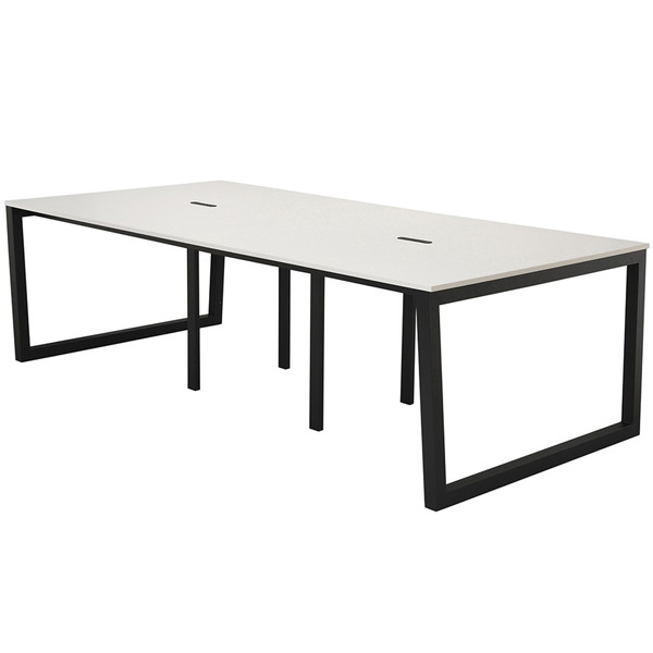R・Fヤマカワ リスム フリーアドレス用テーブル W2400×D1200×H720mm ホワイト×ブラック脚 RFFLT-2412WH-BL 【代引不可】【送料無料(一部地域除く)】