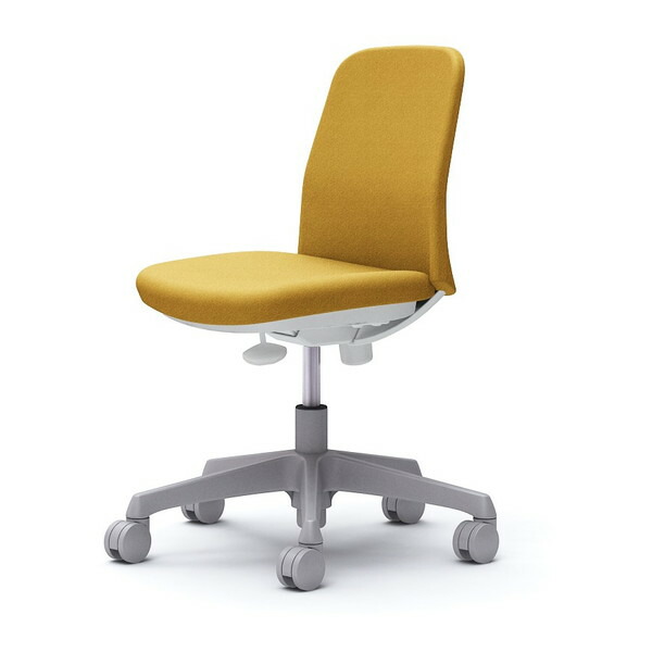 オカムラ ライブス エントリーチェア コンパクトタイプ ホワイトボディ 肘なし イエロー CD13BW FXW7 [ Lives EntryChair テレワーク ] 『代引不可』『送料無料（一部地域除く）』