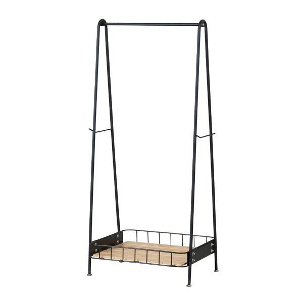 弘益 BY CAGE ハンガー W615&times;D450&times;H1380mm ブラック BCH-600(BK)[ ビーワイケージ 収納 ハンガーラック 衣類収納 シンプル ]『代引不可』『送料無料（一部地域除く）』｜よろずやマルシェ