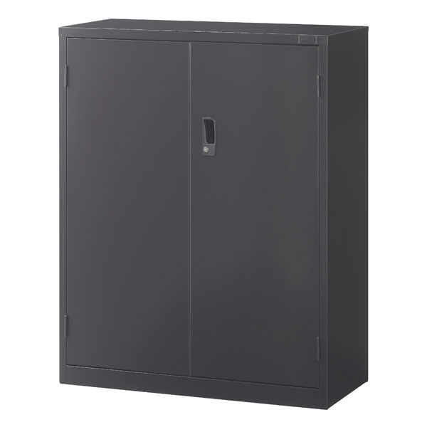 生興 ASKシリーズ 両開き書庫 ブラック 下置用 W880&times;D400&times;H1110mm ASK-34H [ オフィス家具 収納 収納家具 書庫 スチール書庫 ]『代引不可』『送料無料（一部地域除く）』｜よろずやマルシェ