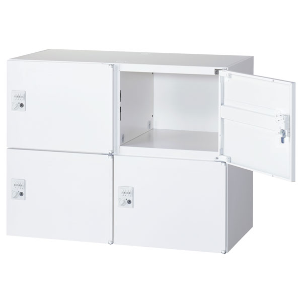 生興 クウォール 4人用パーソナルボックス ダイヤル錠 上下兼用 W900&times;D450&times;H700mm RW45-407H-D2 [ オフィス家具 収納 収納家具 ]『代引不可』『送料無料（一部地域除く）』｜よろずやマルシェ