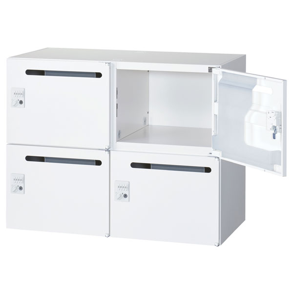 生興 クウォール 4人用メールボックス ダイヤル錠 上下兼用 W900×D450×H700mm RW45-407P-D2 [ オフィス家具 収納 収納家具 ]『代引不可』『送料無料（一部地域除く）』