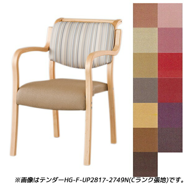 【受注生産品】アイリスチトセ 食堂 ダイニングチェア テンダーHGシリーズ 全肘 Aランク張地 ナチュラル W500×D630×H786(SH420)mm テンダー HG-F-N 【代引不可】 【送料無料（一部地域除く）】