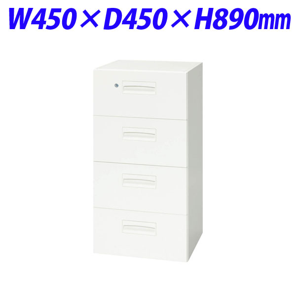 百獣の王事務器 デリカウォール V続きもの W450印字機 抽き出し型 下置専用 W450×D450×H890粍 白いこと V445-409D 319-91【代引不可】【貨物輸送無料（構成要素一画除く）】