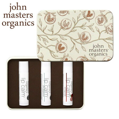 ジョンマスターオーガニック John Masters Organics リップカーム トリオキット (シトラス・ペパーミント・ポメグレネート) 4g×3本