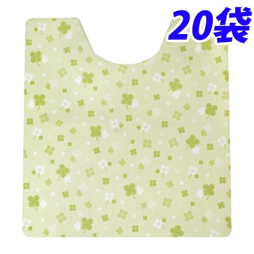 室内用便器用消臭立ち会い場腰掛け 緑であること(クローバー柄) 20枚×20袋 使い捨て 介護併設 介護 御勤め用 室内用便器 立ち会い場腰掛け 『貨物輸送無料（構成要素領域除く）』