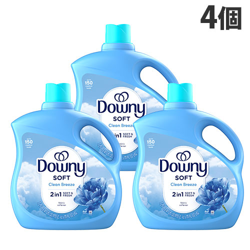 P＆G ウルトラダウニー ボトル クリーンブリーズ 3.29L×4個 柔軟剤 柔軟仕上げ剤 洗濯 洗濯用品 Downy 濃縮 香り 衣類用 ダウニー 『送料無料（一部地域除く）』