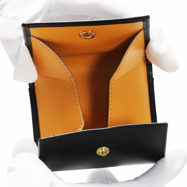 Ettinger エッティンガー Bridle コピー用紙 日用品 Hide ブライドルレザー コインケース 小銭入れ ブラック イエロー 食品 Bh145jr 送料無料 一部地域除く よろずやマルシェ Ettinger エッティンガー 英国王室御用達 Bridle Hide メンズ 財布